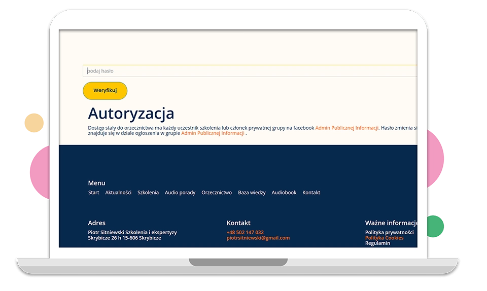 Logowanie do strony + zarządzanie użytkownikami wiz